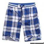 AIEOE Men's Casual Cotton Shorts Printed Flat Front Knee-Length Quick-Drying Boardshorts White B07DQWGTS1